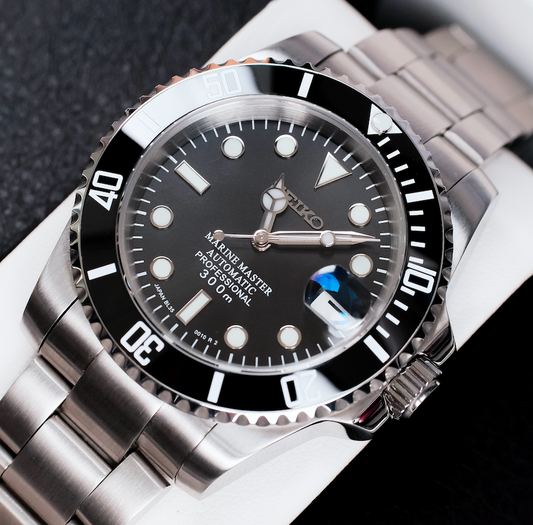 submariner seiko mod black